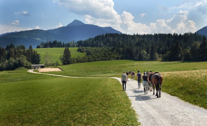 Reitwege in Flachau, Österreich